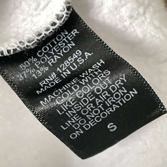 Aviator Nation Smiley Face Lightening Bolt Cropped Hoodie Sweatshirt S White - Picture 5 of 7